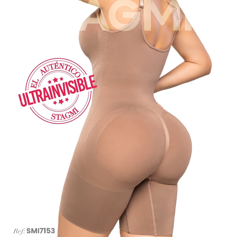 New Colombian Girdle Stagmi Best Body Shaper Jump Suit High Back Fajas + Thong! - Picture 3 of 17